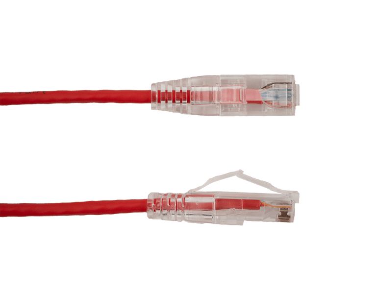 CAT6A Slim Type Patch Cord 0.5ft - Red - 077-2016/05RD