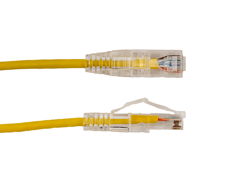 CAT6A Slim Type Patch Cord 0.5ft - Yellow - 077-2018/05YL