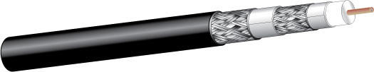 RG6 / U Type Quad-Shielded, 1000ft, Black - 6300EZBK1000