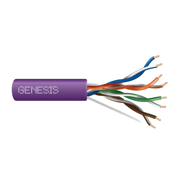 Genesis 23/4 Cat 6 Unshielded (U/UTP) Plenum Networking Cable - Pull Box, 1000ft, Purple - 63611110