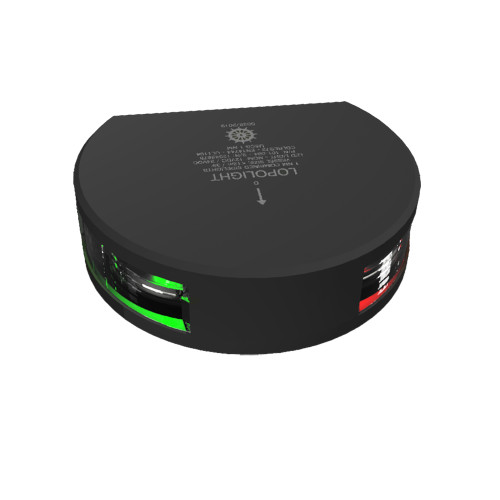 Lopolight Series 101-004 Starboard  Port Side Light - 1NM - Vertical Mount - Green\/Red - Black Housing  [101-004-B]