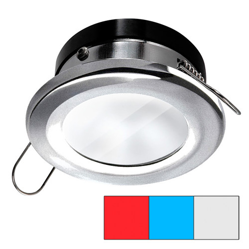 i2Systems Apeiron A1120 Spring Mount Light - Round - Red, Cool White  Blue - Brushed Nickel  [A1120Z-41HAE]