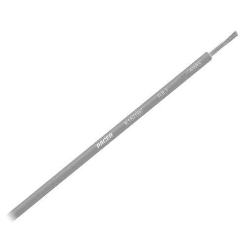 Pacer Grey 16 AWG Primary Wire - 25  [WUL16GY-25]