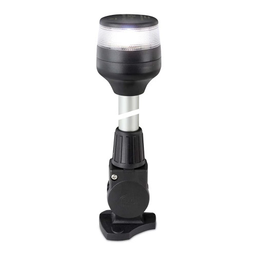 Hella Marine 2nm All Round White Fold Down Pole Navigation Lamp - 8" - Black Base [980960281]