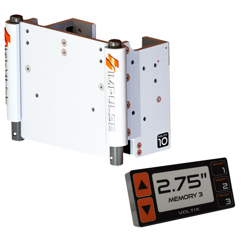 IMPULSE XL 10" Set Back Electric Jack Plate w\/Smart Control - White Cerakote [75071-W]