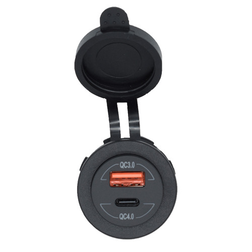 Bluewater Round Dual USB\/USB-C Charger [3000-4001A]