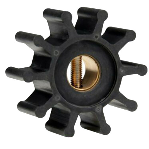 Jabsco Impeller Kit - Neoprene - 10 Blade - 2" Diameter x 7\/8" Wide - Slotted Shaft Pin Drive - Brass Insert - 15\/32" Shaft Diameter [18653-0001-P]