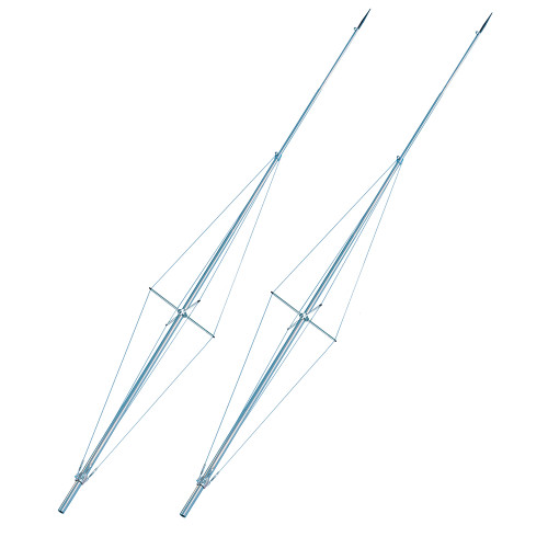 Rupp 20' Single Spreader Sidekick Outrigger Poles - Silver\/Silver - Pair [A1-2000-MIN]