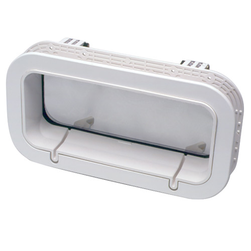 Beckson Drain Port - 4" x 14" x 1"-Depth - White\/Clear [PO414DWC-10]