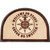 Marine Business Non-Slip WELCOME ON BOARD Half-Moon-Shaped Mat - Brown [41218]