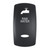 Pacer Actuator - 'RAW WATER' f\/V Series Contura Switches - Black - Laser Etched (Top\/Bottom Light) [EV2LE-RAW]