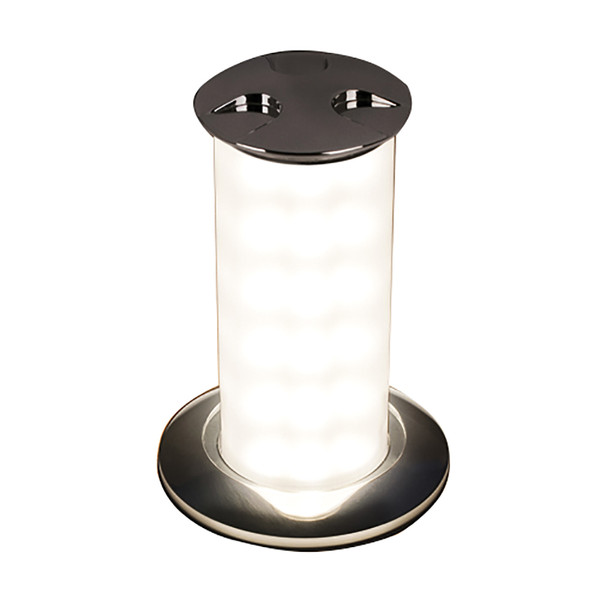 Quick Secret 6W Retractable Lamp w\/Automatic Switch IP66 Mirrored Chrome Finish - Warm White LED [FASP1572X12CE00]