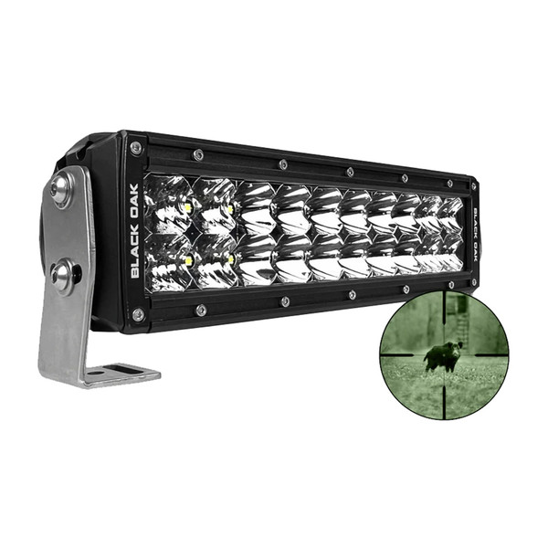Black Oak Pro Series Double Row Combo Infrared 10" 940nm Light Bar - Black  [10IR-940]