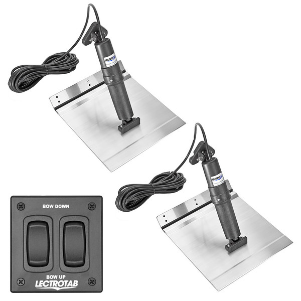Lectrotab XKA Aluminum Alloy Trim Tab Kit w\/Rocker Switch - 9 x 9  [XKAF9X9A]