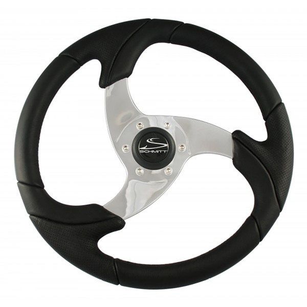Schmitt Marine Folletto 14.2" Wheel - Black Polished Polyurethane - 3\/4" Tapered Shaft w\/Black Center Cap [PU026104-R]