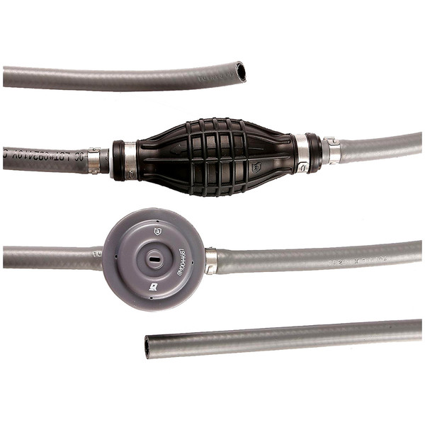 Attwood Universal Fuel Line Kit - 3\/8" Dia. x 6 Length w\/Fuel Demand Valve [93806UFDV7]