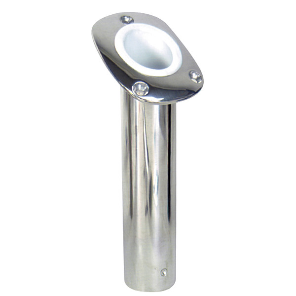 Whitecap Bluewater 30 Deg. Stamped S.S. Flush Mount Rod Holder [S-0096]