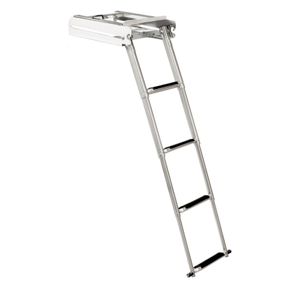 Whitecap 304 Stainless Steel 4-Step Sliding Under Platform Ladder [S-1858]