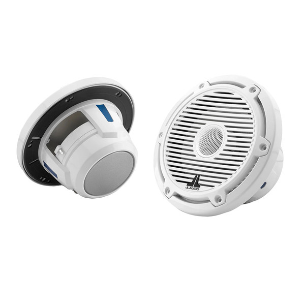 JL Audio M6 Series 6.5" Marine Coaxial Speakers w\/Gloss White Classic Grille - M6-650X-C-3Gw [010-03497-00]