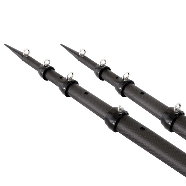 Tigress 15' XD 3K Carbon Fiber Telescoping Outrigger Poles - Matte Black\/ Black - Pair [88679-6]