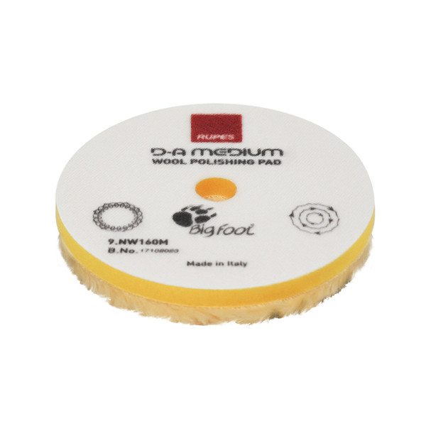 RUPES D-A Medium Wool Polishing Pad 160mm - Yellow [9.NW160M]