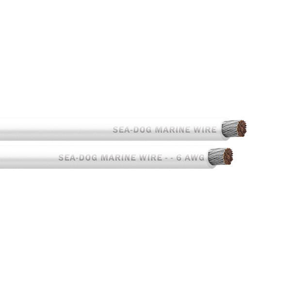 Sea-Dog 6 AWG White Battery Cable - 500' [8006057]