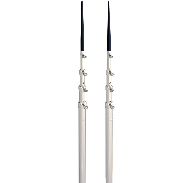 Lee's 16.5' Bright Silver Black Spike Telescopic Poles f\/Sidewinder [TX3916SL\/SL]