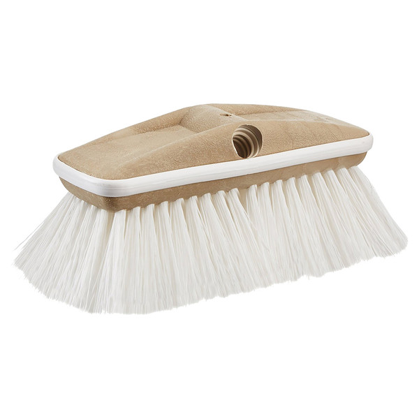 Star brite Deluxe White Stiff Heavy Duty 8" Brush Head w\/Bumper - Dual Connection [40163]