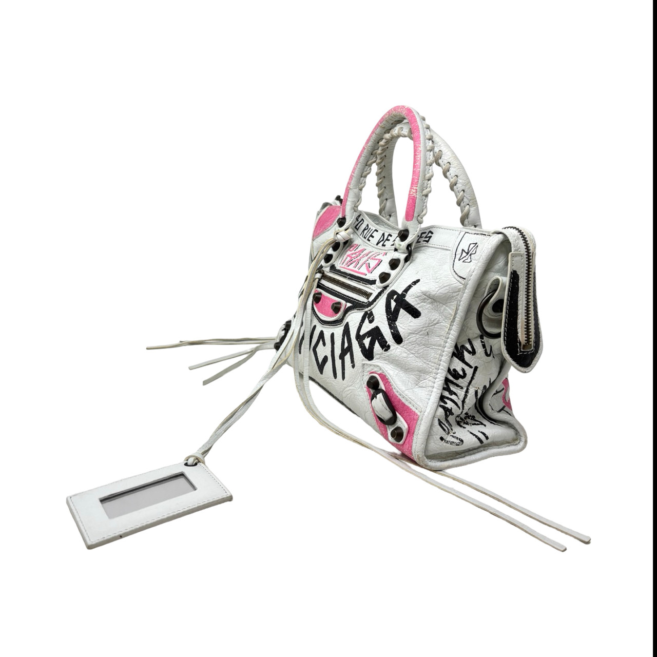 Balenciaga Graffiti White City Bag