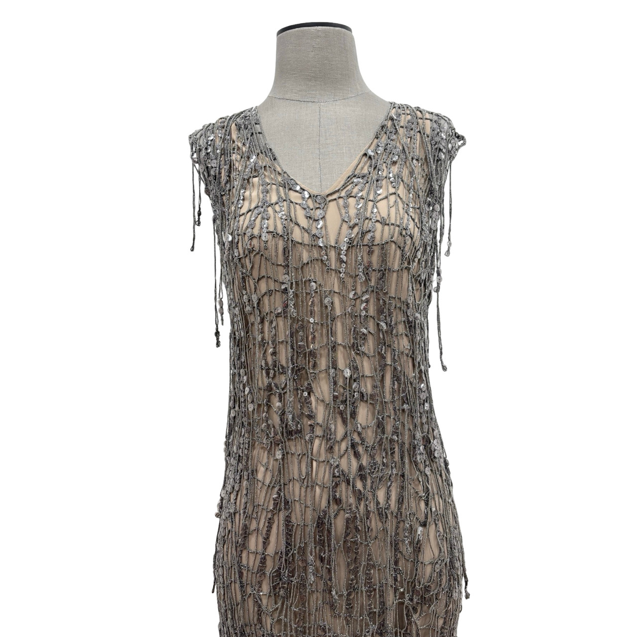 Brunello Cucinelli Glistening Embroidery Dress 2025 Spring