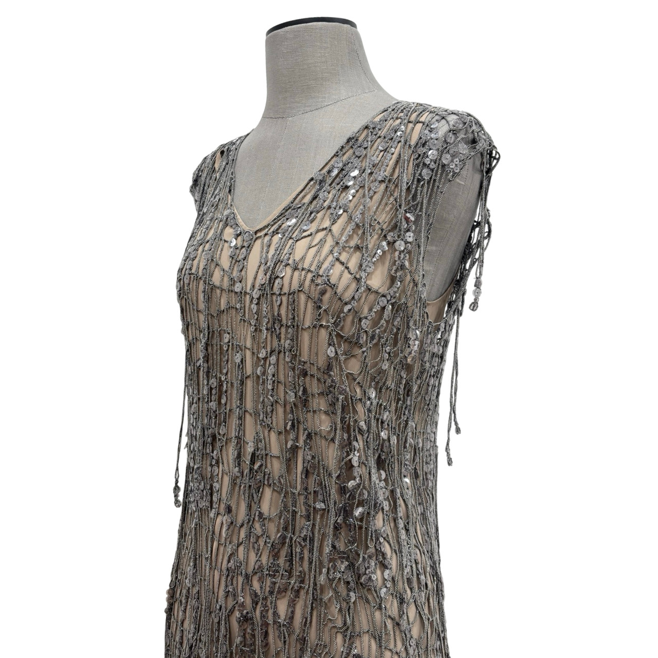 Brunello Cucinelli Glistening Embroidery Dress 2025 Spring