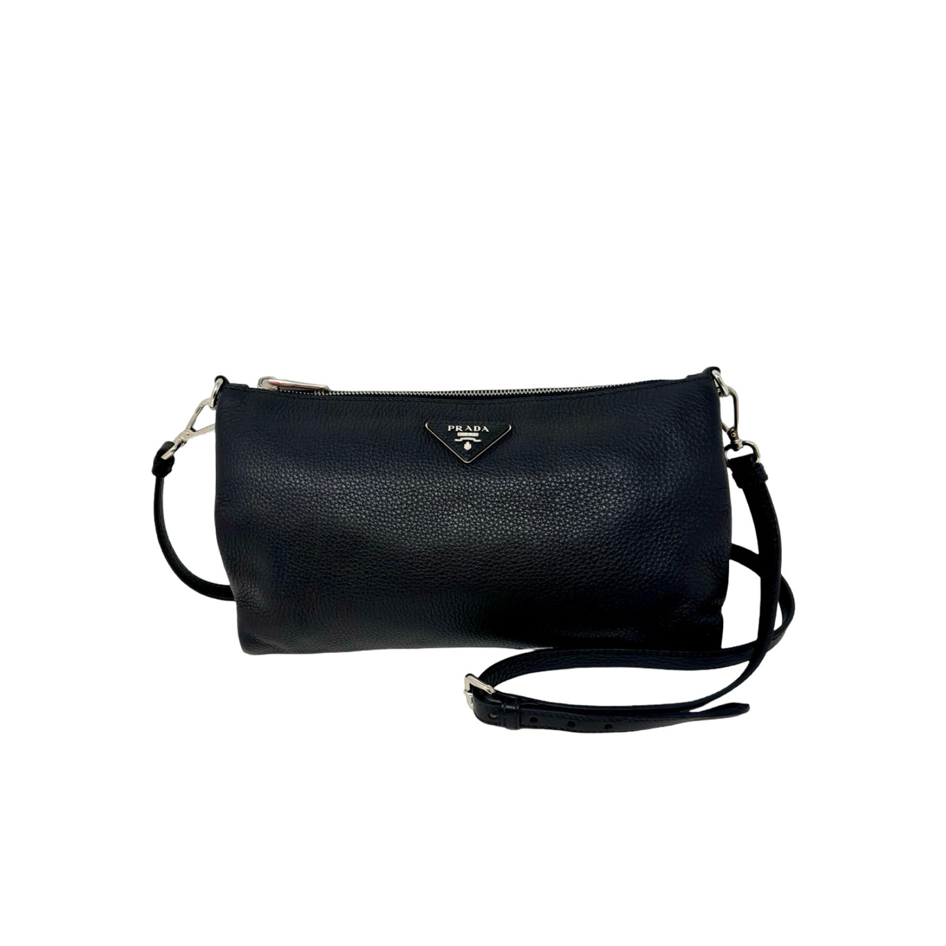 Prada Black Vitello Daino Crossbody