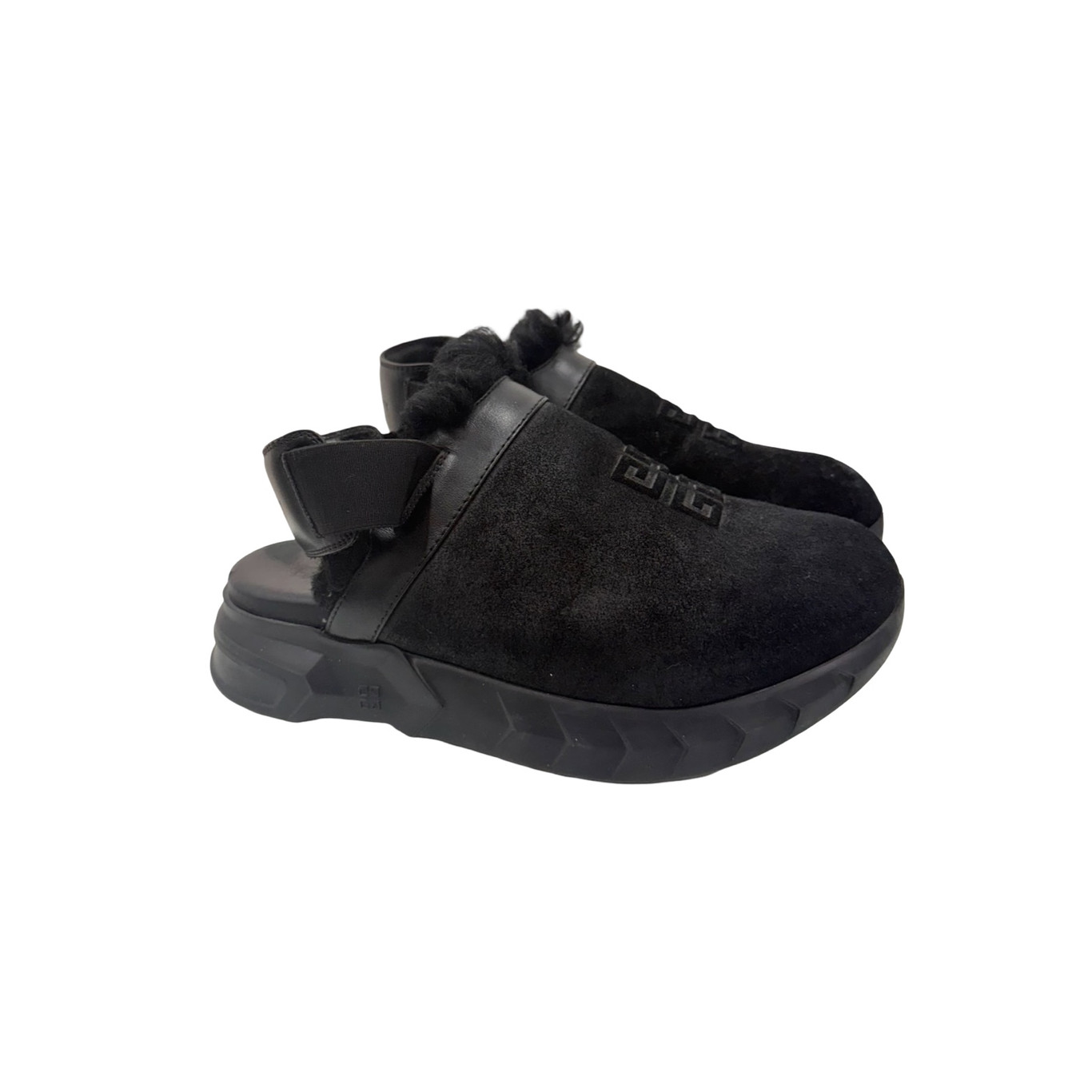 Givenchy Black Suede Givenchy Marshmellow Clogs