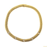 Bulgari Spiga Gold and Diamond Necklace