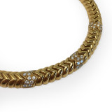 Bulgari Spiga Gold and Diamond Necklace Bulgari Spiga Gold and Diamond Necklace