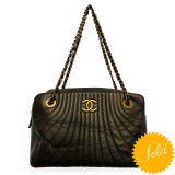 Chanel Pewter Rue Cambon Purse