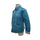Burberry Teal Blue Quilted Jacket