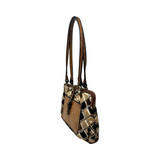 Bottega Veneta Velvet & Reptile Shoulder Bag
