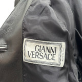 Versace Cropped Black Leather Jacket