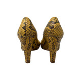 Bottega Tan and Brown Snakeskin Shoes