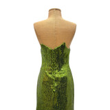Custom Green Sequin Strapless Gown