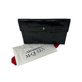 Alexander McQueen Black Embossed Skull Clutch