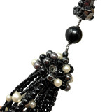 Chanel Black & Pearl Beaded Necklace