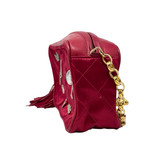 Chanel Raspberry Red Quilted Shoulder Bag