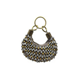 Chloe Gold & Grey Beaded Handbag
