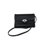 Vantino Garavani Black Rockstud Grainy Calfskin