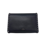 Vantino Garavani Black Rockstud Grainy Calfskin