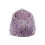 YSL "The Lulu Puffer" Clutch Liliac Shearling Fur