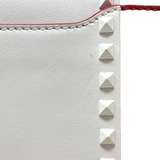 Valentino Garavani Red & White Free Rockstud Saddle Bag