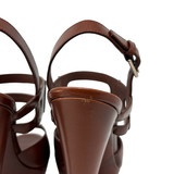 Yves Saint Laurent Brown Sandal Pumps